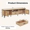 Oak TV Stand for 65 Inch TVs with Storage Drawer Cabinets Open Shelf and Cable Management